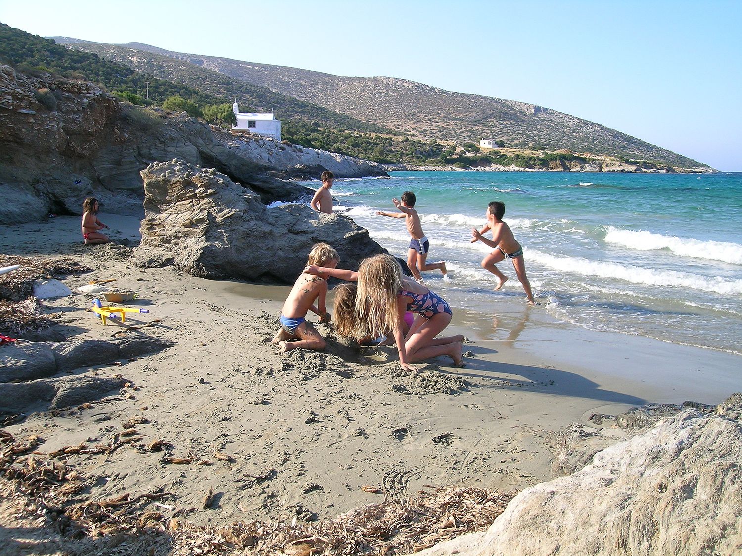 am Strand im Sommer