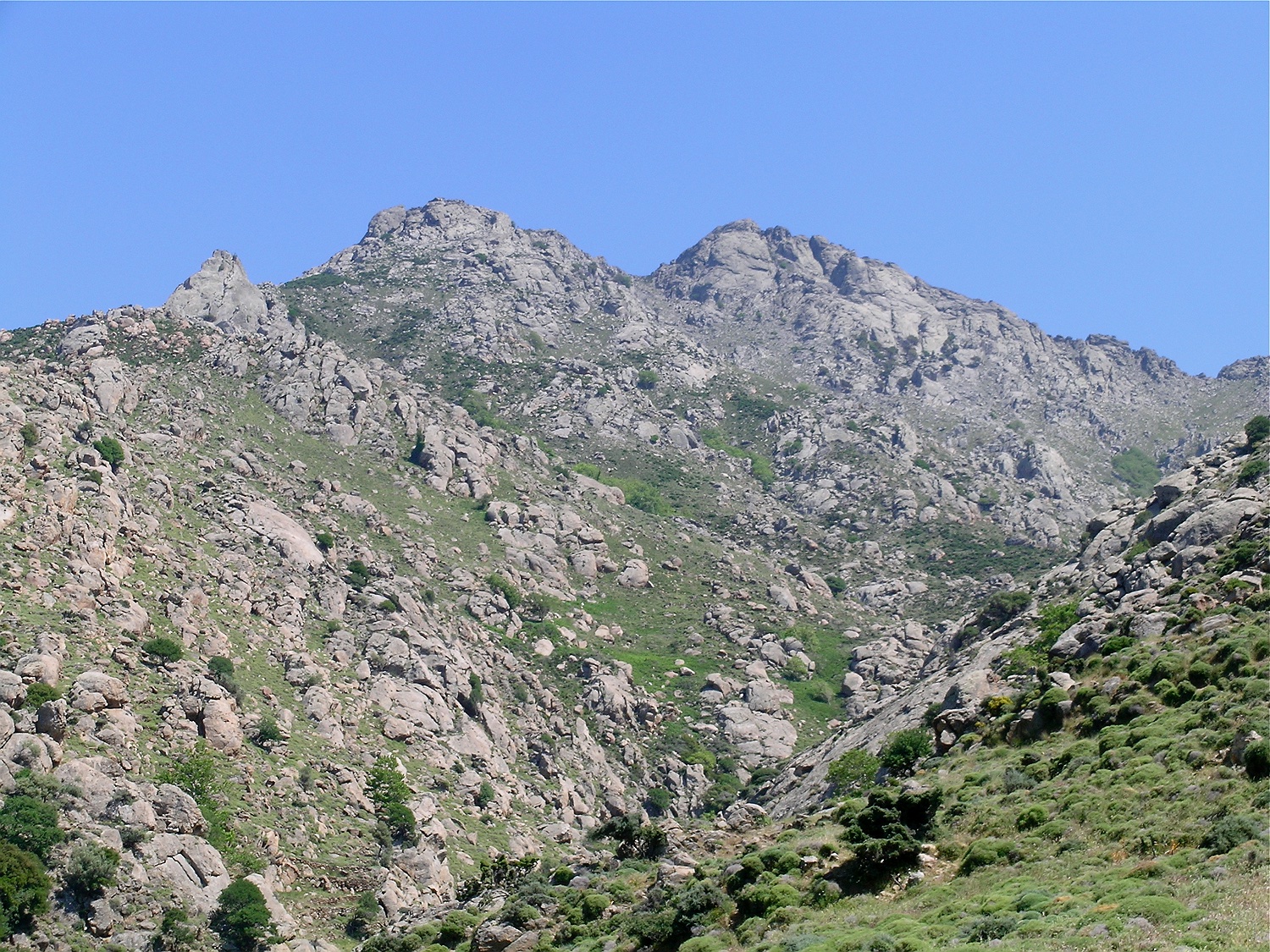 Berglandschaft Naxos Koronos