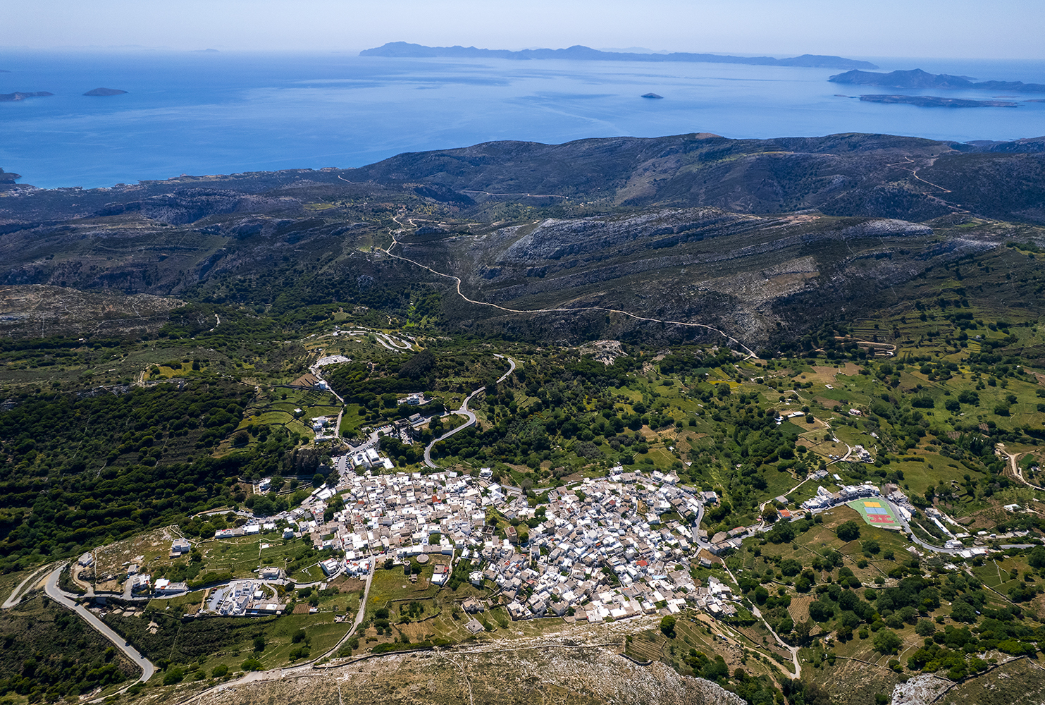 Apiranthos aus der Luft