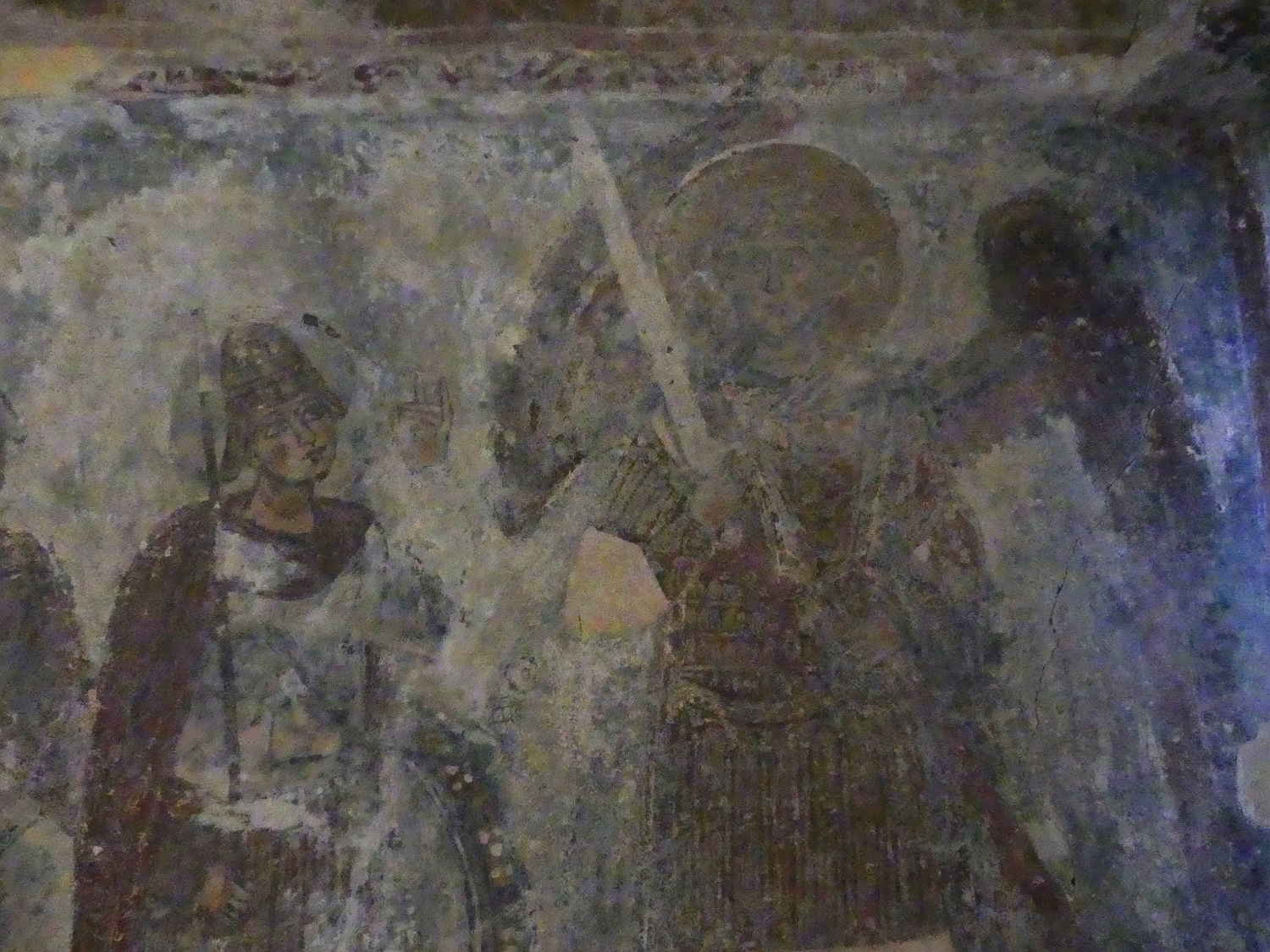 Agios Georgios Diasoritis, wall paintings, Archangel Michael appears to Joshua