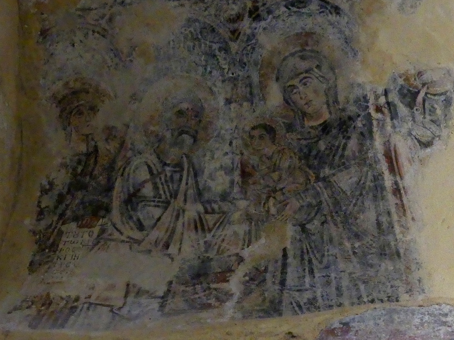 Agios Georgios Diasoritis, wall paitings, presentation of Christ in the temple